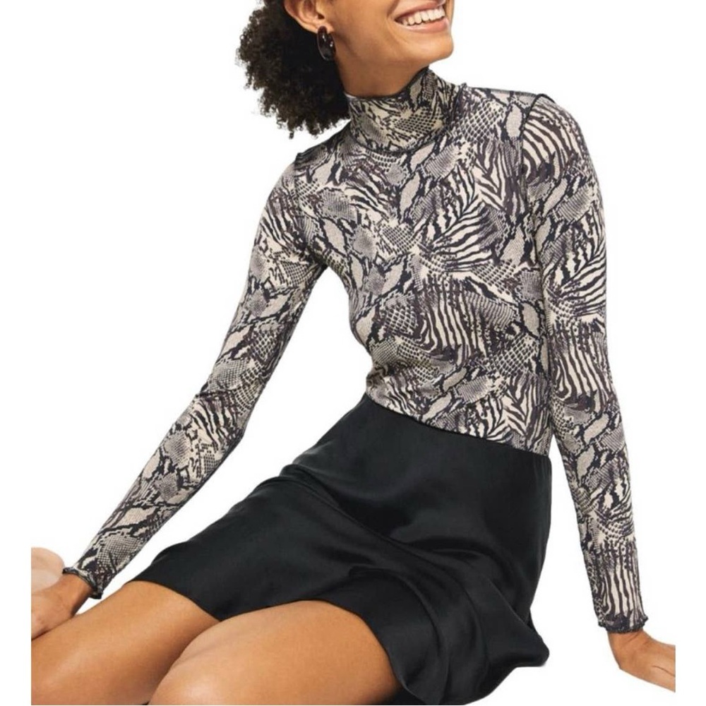 Wilfred only turtleneck in animal print zebra snake print size xs